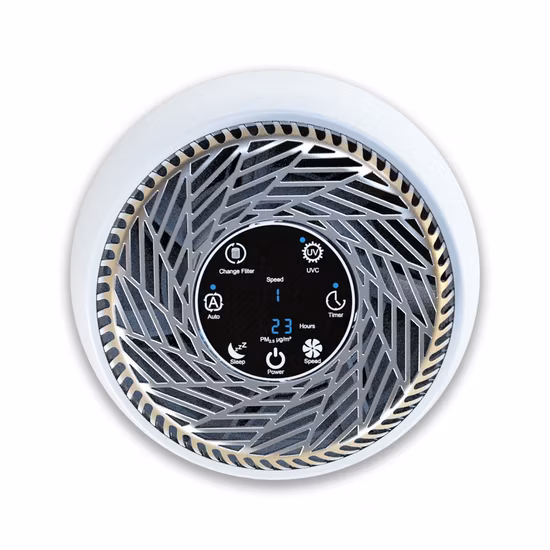 UVC LED 조명 살균기 6 in 1 활성탄 HEPA 필터 탁상용 책상용 공기 청정기
